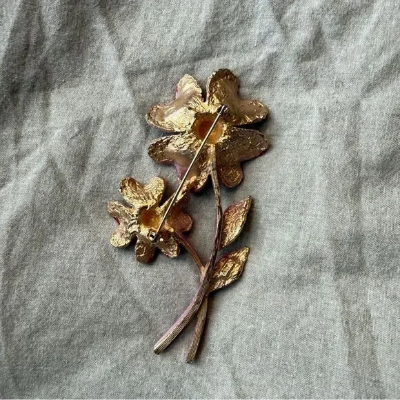 1960s ART - Arthur Pepper Flower Power Double Bloom Brooch
